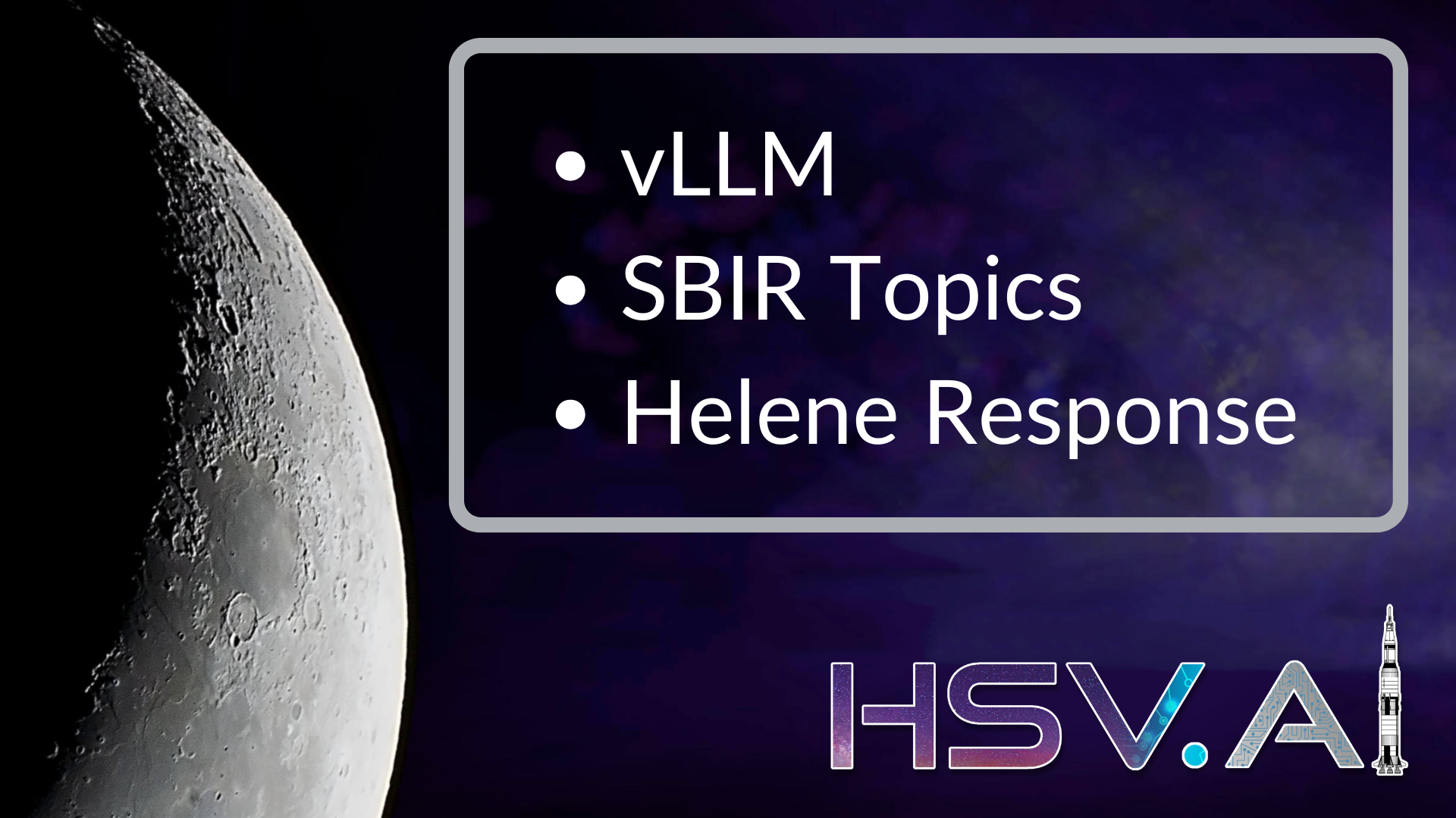 vLLM, SBIR Topics, Helene Response